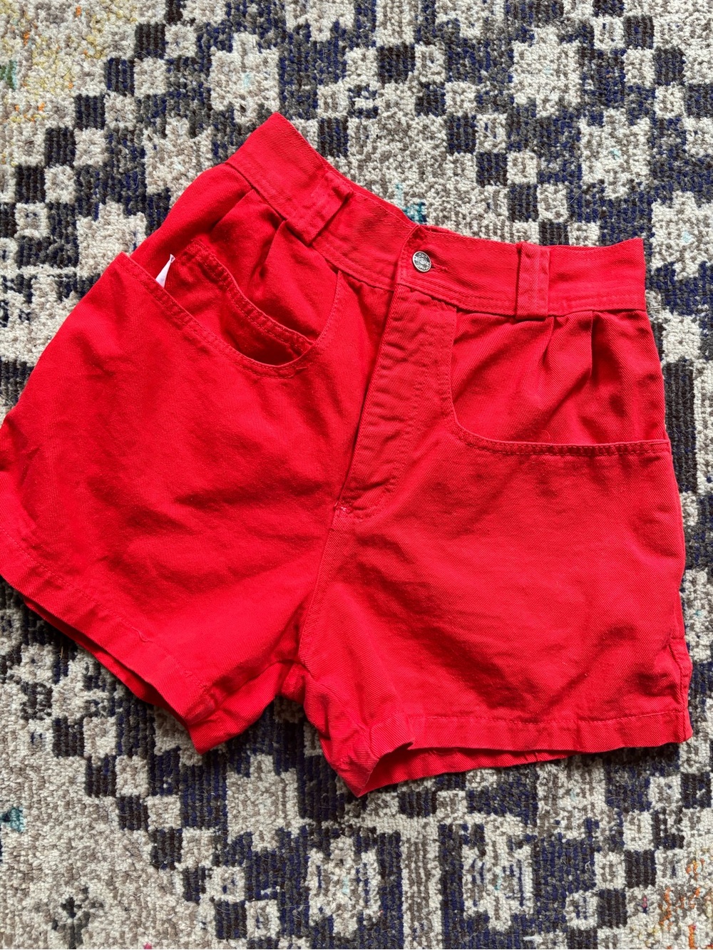 Vintage red denim Contempo Casuals shorts